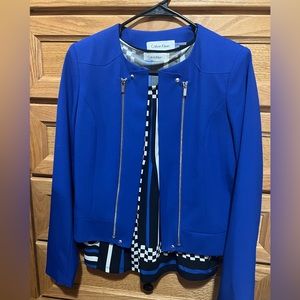 Calvin Klein Royal Blue Blazer Size 4 with Matching Tank